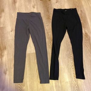 2 justice leggings grey and black